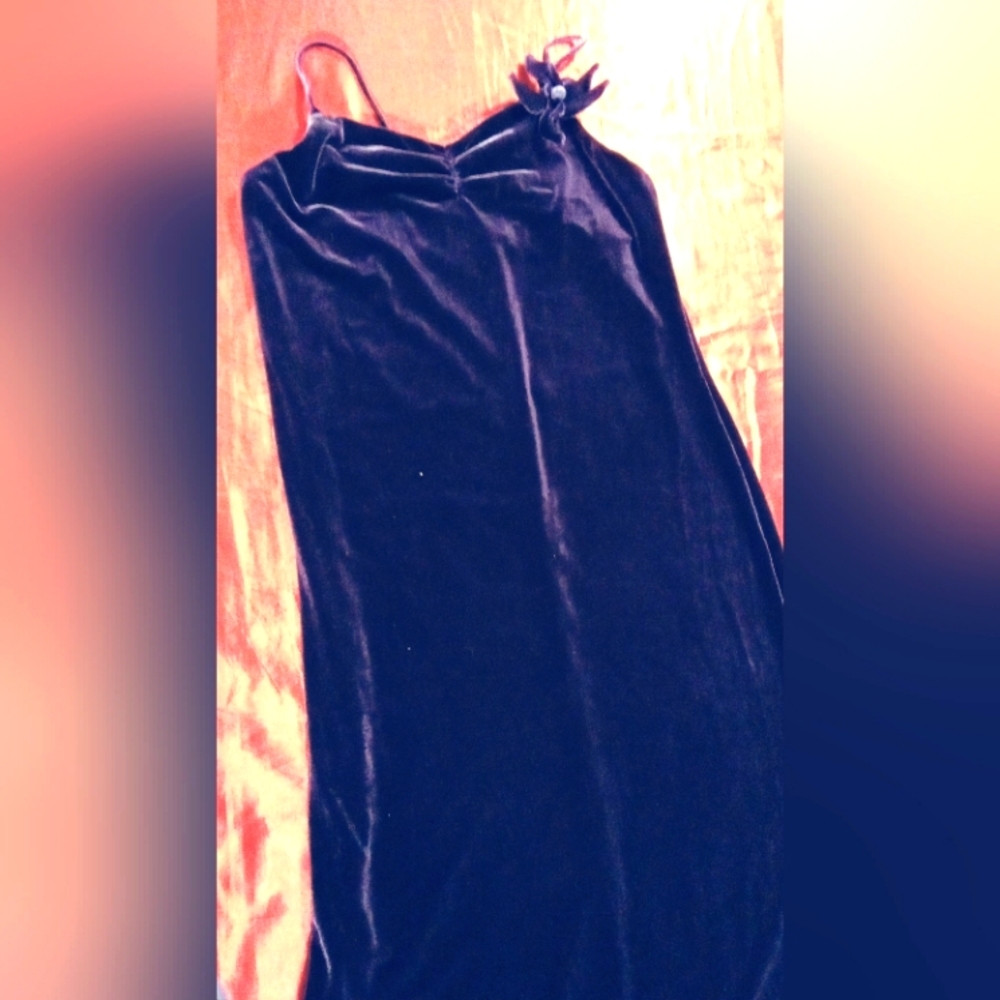 Long gown purple velvet
